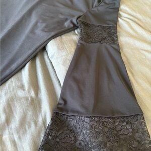 love...ady Black Top with Lace Detail